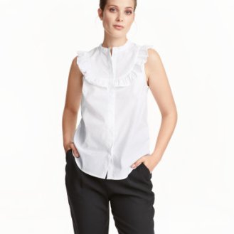 H&M White sleeveless Blouse 24.99